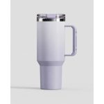 40 oz Insulated Stainless Steel Tumbler with Handle and Straw Lid, 1200ml Travel Coffee Mug, Car Cup Holder Friendly, Leak-Proof Vacuum Water Bottle - S120010VH