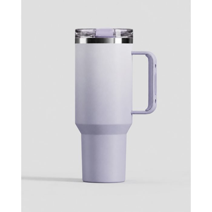 40 oz Insulated Stainless Steel Tumbler with Handle and Straw Lid, 1200ml Travel Coffee Mug, Car Cup Holder Friendly, Leak-Proof Vacuum Water Bottle - S120010VH