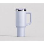40 oz Insulated Stainless Steel Tumbler with Handle and Straw Lid, 1200ml Travel Coffee Mug, Car Cup Holder Friendly, Leak-Proof Vacuum Water Bottle - S120011.VH