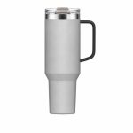 40 oz Insulated Stainless Steel Tumbler with Handle and Magnetic Slide Lid, 1200ml Travel Coffee Mug, Car Cup Holder Friendly, Leak-Resistant Vacuum Water Bottle - S120012VH