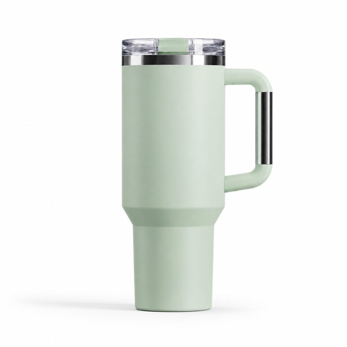40 oz Insulated Stainless Steel Tumbler with Handle and Straw Lid, 1200ml Travel Coffee Mug, Car Cup Holder Friendly, Leak-Proof Vacuum Water Bottle - S120013VH