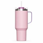 40 oz Insulated Stainless Steel Tumbler with Handle and Straw Lid, 1200ml Travel Coffee Mug, Car Cup Holder Friendly, Leak-Proof Vacuum Water Bottle - S12002VH