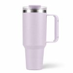 40 oz Insulated Stainless Steel Tumbler with Handle and Straw Lid, 1200ml Travel Coffee Mug, Car Cup Holder Friendly, Leak-Proof Vacuum Water Bottle - S12005VH