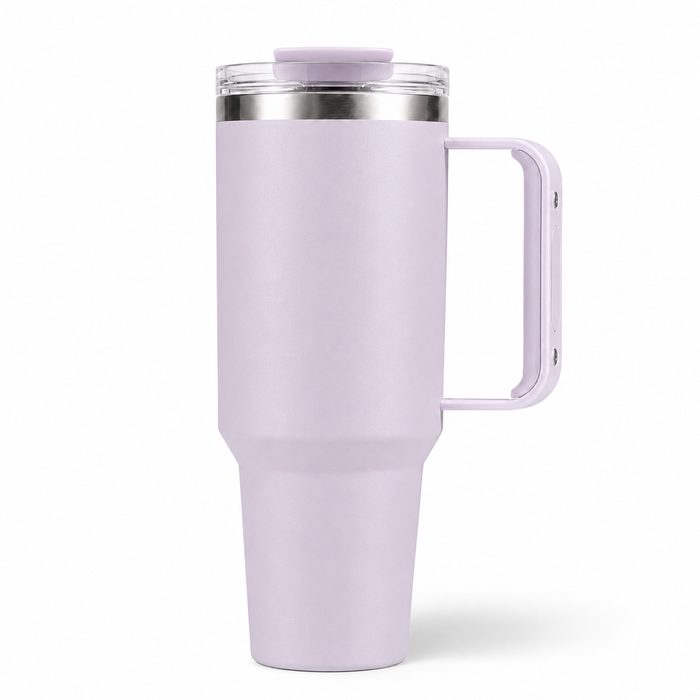 40 oz Insulated Stainless Steel Tumbler with Handle and Straw Lid, 1200ml Travel Coffee Mug, Car Cup Holder Friendly, Leak-Proof Vacuum Water Bottle - S12005VH