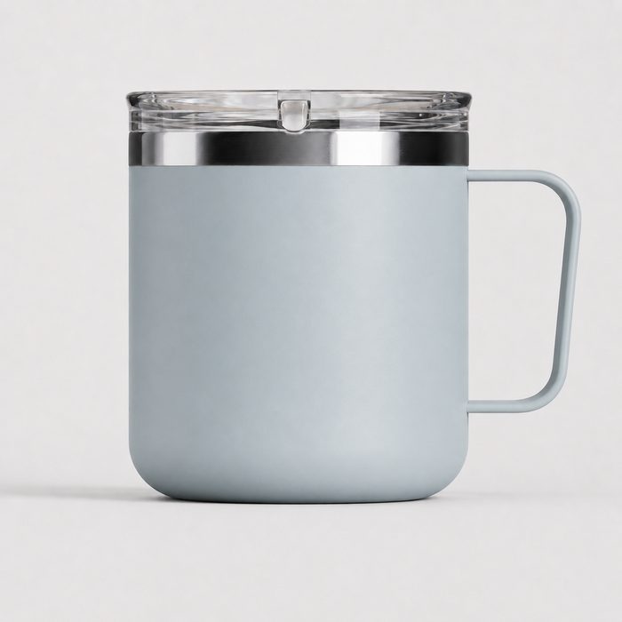 Qualflask 10oz Stainless Steel Travel Tumbler Coffee Mug With Handle - S3002VH