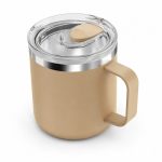 Qualflask 10oz Stainless Steel Travel Tumbler Coffee Mug With Handle - S3003VH