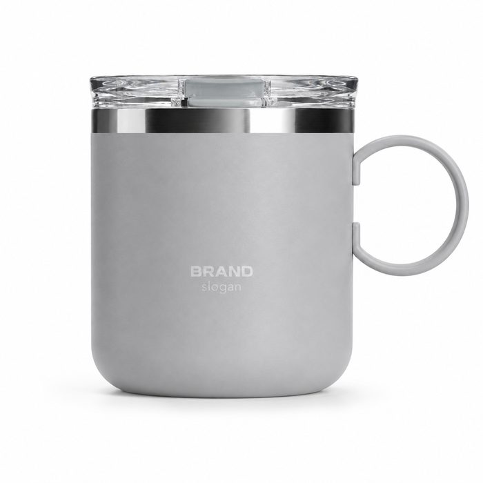 Qualflask 10oz Stainless Steel Travel Tumbler Coffee Mug With Handle - S3005VH