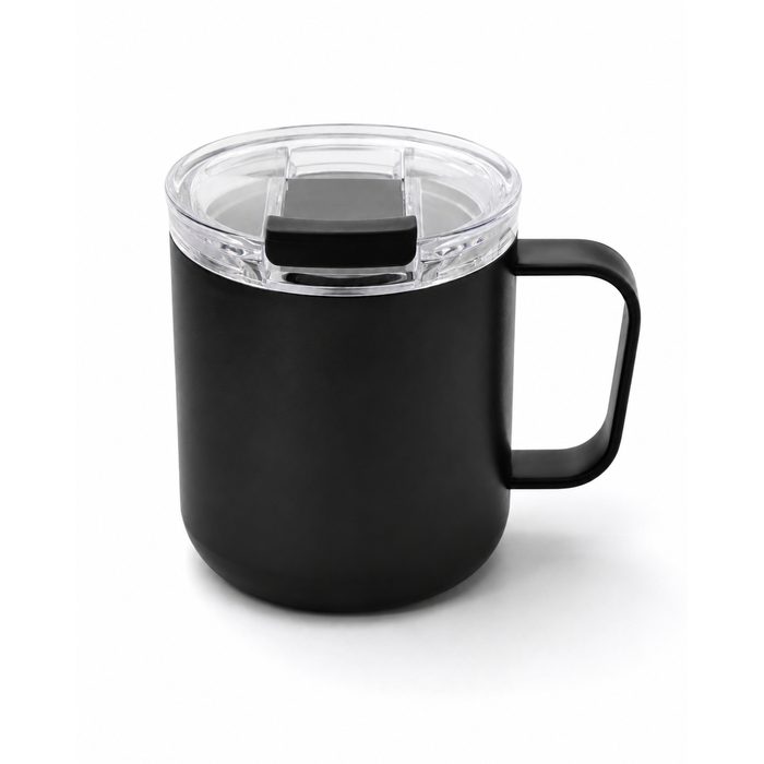 Qualflask 10oz Stainless Steel Travel Tumbler Coffee Mug With Handle - S3006VH