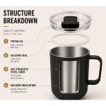 Qualflask 10oz Stainless Steel Travel Tumbler Coffee Mug With Handle - S3006VH