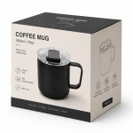 Qualflask 10oz Stainless Steel Travel Tumbler Coffee Mug With Handle - S3006VH