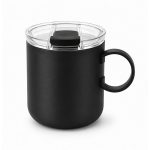 Qualflask 10oz Stainless Steel Travel Tumbler Coffee Mug With Handle - S3007VH