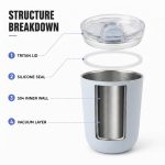 Qualflask 12oz Stainless Steel Travel Tumbler Car Coffee Mug - S3752V-375