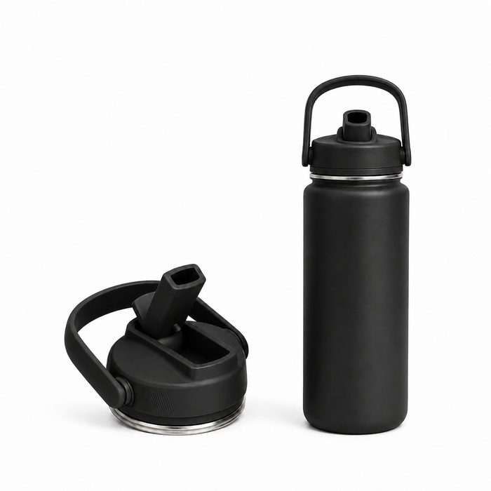 540ml Insulated Sports Water Bottle with Straw Lid & Carry Handle - S5401