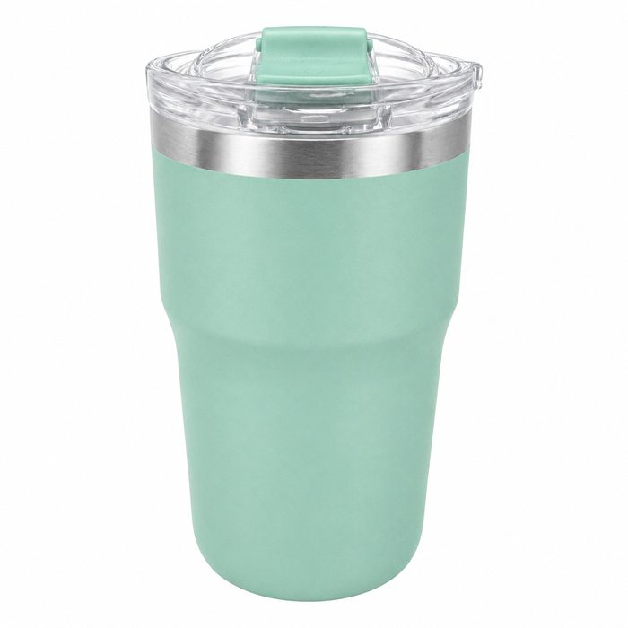 20 oz Insulated Stainless Steel Coffee Tumble and Clear Slide Lid, 600ml Travel Coffee Mug, Car Cup Holder Friendly, Splash-Proof Vacuum Travel Mug - S60010V