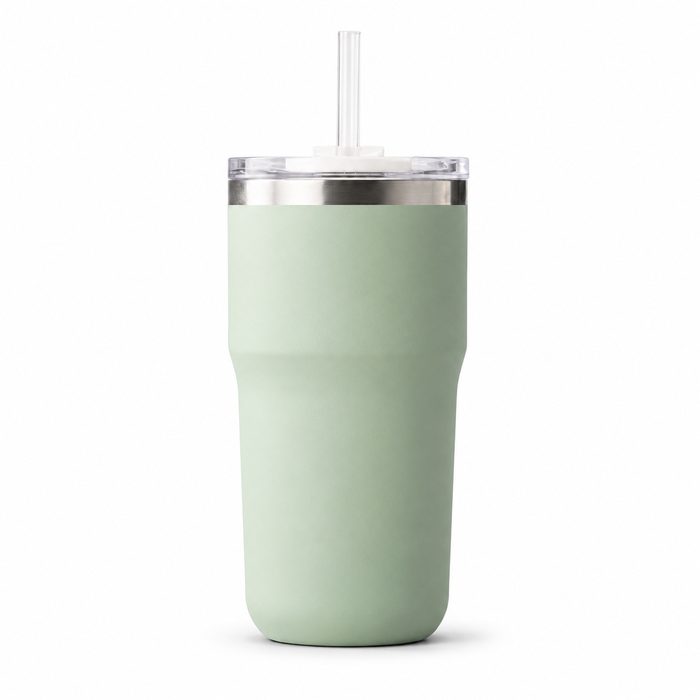 20 oz Insulated Stainless Steel Travel Coffee Mug 2-in-1 Straw and Sip Lid, 600ml Car Tumbler, Leak-Resistant Vacuum Water Bottle - S60011V