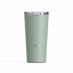 20 oz Insulated Stainless Steel Coffee Tumbler and Clear Slide Lid, 600ml Travel Coffee Mug, Car Cup Holder Friendly, Splash-Proof Vacuum Travel Mug - S60012V