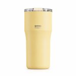 23 oz Insulated Stainless Steel Coffee Tumble and Clear Slide Lid,l Travel Coffee Mug, Car Cup Holder Friendly, Splash-Proof Vacuum Travel Mug - S6902V