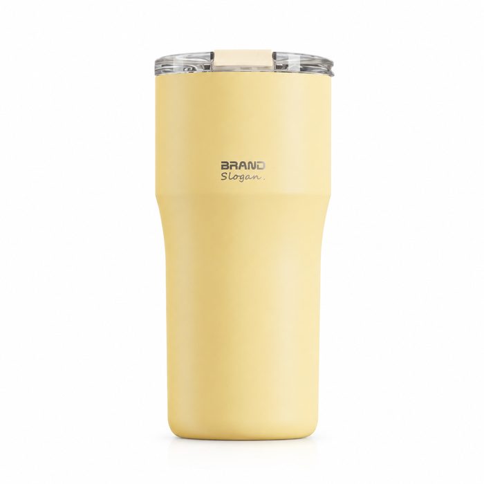 23 oz Insulated Stainless Steel Coffee Tumble and Clear Slide Lid,l Travel Coffee Mug, Car Cup Holder Friendly, Splash-Proof Vacuum Travel Mug - S6902V