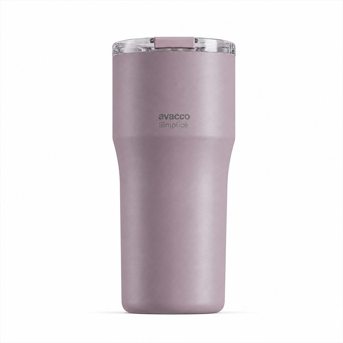 24 oz Insulated Stainless Steel Coffee Tumble and Clear Slide Lid, Travel Coffee Mug, Car Cup Holder Friendly, Splash-Proof Vacuum Travel Mug - S72012V