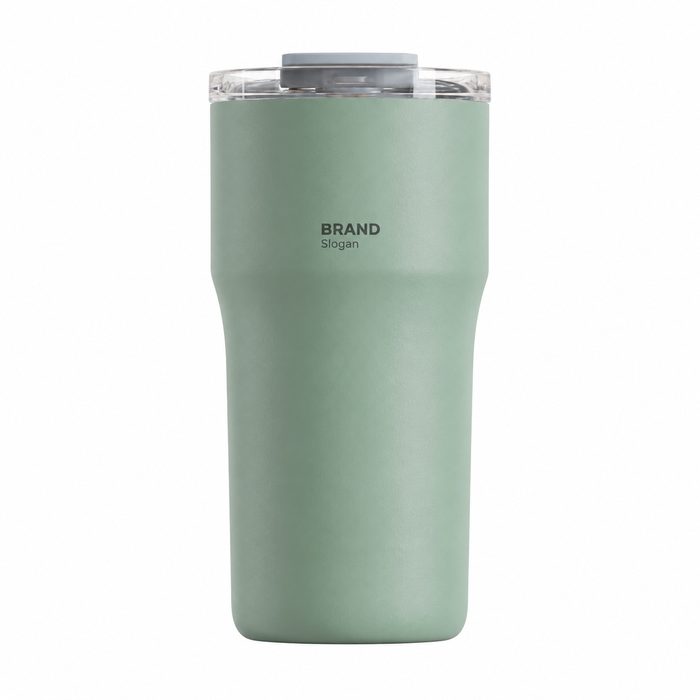24 oz Insulated Stainless Steel Travel Coffee Mug with Handle, 2-in-1 Straw and Sip Lid, 600ml Car Tumbler, Leak-Resistant Vacuum Water Bottle - S7205V