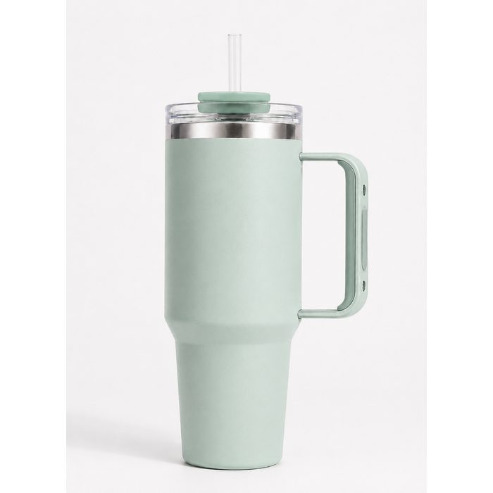 30 oz Insulated Stainless Steel Tumbler with Handle, 2-in-1 Straw and Sip Lid, 900ml Travel Coffee Mug, Car Cup Holder Friendly Leak-Resistant Water Bottle - S9005VH 30 oz Insulated Stainless Steel Tumbler with Handle, 2-in-1 Straw and Sip Lid, 900ml Travel Coffee Mug, Car Cup Holder Friendly Leak-Resistant Water Bottle - S9005VH