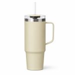 30 oz Insulated Stainless Steel Tumbler with Handle, 2-in-1 Straw and Sip Lid, 900ml Travel Coffee Mug, Car Cup Holder Friendly Leak-Resistant Water Bottle - S9007VH