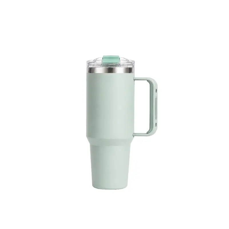 30 oz Insulated Stainless Steel Tumbler with Handle and Clear Slide Lid S9002VH